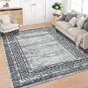 Coucheta Washable Runner Rug, Non-Slip Low-Pile Kitchen Bathroom Rug, Border Carpet for Hallway Bedroom Laundry, Multi-Color & Size - 2 of 4