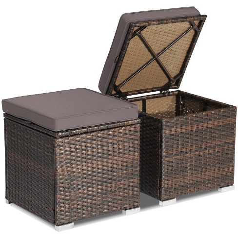 Rattan discount ottoman target