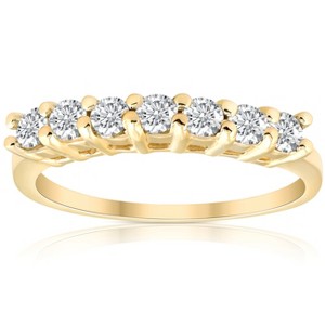 Pompeii3 5/8ct 14K Yellow Gold Diamond Anniversary Wedding Ring - 1 of 4