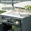 Bathroom Vanity Cabinet with Ceramic Sink, Freestanding Bathroom Cabinet with Tip-Out Drawer - ModernLuxe - 3 of 4