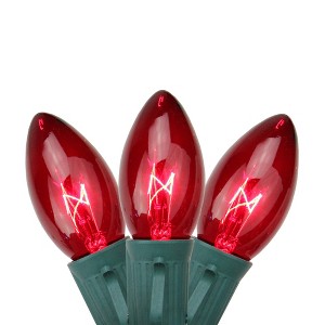 Northlight 25ct C9 String Lights Red - 24' Green Wire - 1 of 3