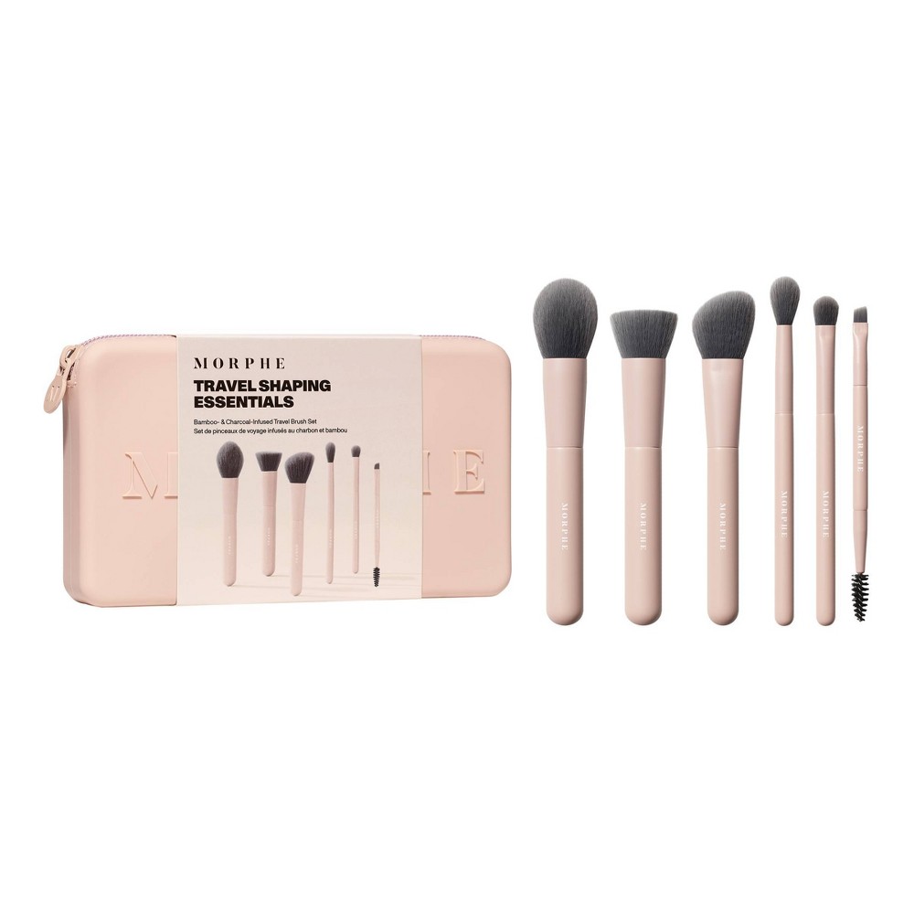 Morphe Bamboo & Charcoal Shaping Essential Infused Travel Brush Set - 6pc - Ulta Beauty