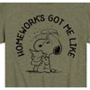 Boys' - Peanuts - Snoopy Homeworks Got Me Like Short Sleeve Graphic T-Shirt - 2 of 4