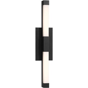 John Timberland Murphy 24" High Modern Outdoor Wall Light Fixture Mount Porch House Exterior Outside LED Weatherproof Sand Black Metal Front Door - 1 of 4