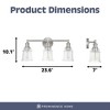 Prominence Home Eaton Ridge 3 Light Industrial Bathroom Vanity with Clear Glass, Damp Rated for High Moisture Areas, Quick Install, Brushed Nickel - 3 of 4