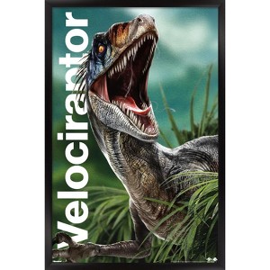 Trends International Jurassic World: Rebirth (2025) - Velociraptor Framed Wall Poster Prints - 1 of 4