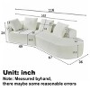 116" Curved Sectional Sofa with Chaise Lounge,High-Density Foam Cushion,Modern 2-Piece Couch for Living Room-Baofuwish - 4 of 4