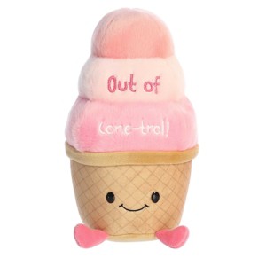 Aurora Small Out Of Cone-Trol JUST SAYIN' Witty Stuffed Animal Pink 9" - 1 of 4