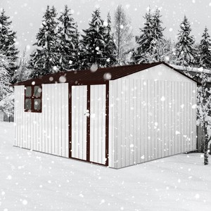 Metal garden sheds 10ftx12ft outdoor storage sheds with window - 1 of 4