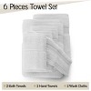 Lux Decor 6 Piece Towel Set Luxury 100% Cotton Soft Absorbent Bath Towels Zero Twist Solid Bath Towel Pack - 2 of 4