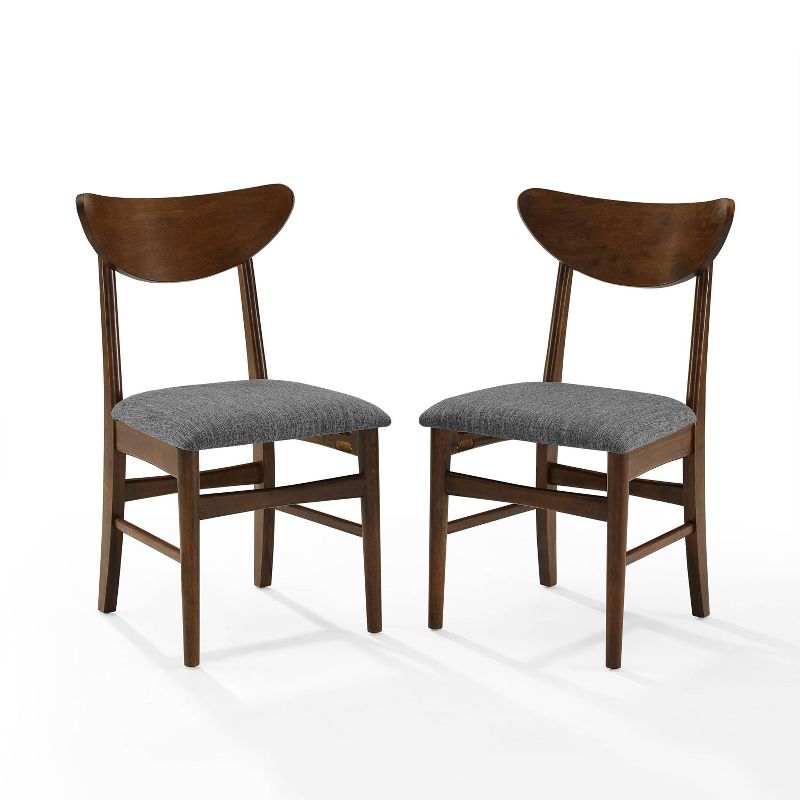 Set of 2 Landon Wood Dining Chairs with Upholstered Seat - Crosley, 3 of 13