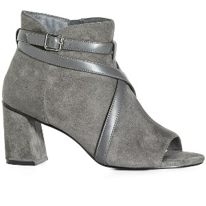 Women's Wide Fit Carrie Shootie - steel | CITY CHIC - 1 of 4