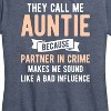 Women's - Instant Message - They Call Me Auntie Short Sleeve Graphic T-Shirt - 2 of 4