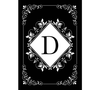 Briarwood Lane Everyday Double Sided Garden Flag 12x18 For Outdoor Black and White Monogram D Garden Flag Flags For Outside - 1 of 4