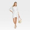 Women's Long Sleeve Tie-Front Mini Shirtdress - Universal Thread™ - 3 of 3