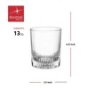 Bormioli Rocco Graphics Glasses, Set of 4 - Tumblers with Reflective Base - Elegant Italian Barware for Aromatic Spirits - 3 of 4