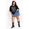 Women's Plus Size Oversized Outlaw Tee - black | CITY CHIC - 3 of 4