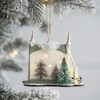 Whisen 5x3.5x4" Cardboard Lited Tent Ornament, Decorative Hanging Christmas Tree Ornaments, Set of 6 - Multicolor - 3 of 4