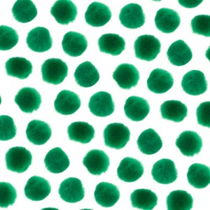 John Bead 1in Green Pom Poms for Crafts DIY Art Creative, 100pcs - 1 of 3
