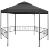 vidaXL Garden Gazebo – Elegant Anthracite Outdoor Shade Canopy with Double-Vented Design, Water-Resistant Polyester Fabric and Powder-Coated Steel - 2 of 4