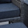 CAVINAS Patio Sectional Sets, 5 Pieces Rattan Outdoor Couch Set, Modern Outdoor Seating Set with Footstool for Balcony - 4 of 4