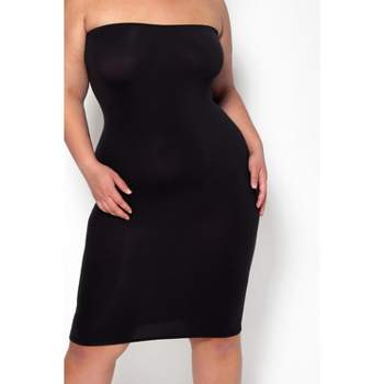 Smart & Sexy Women's Stretchiest EVER Slip Dress Black Hue S/M