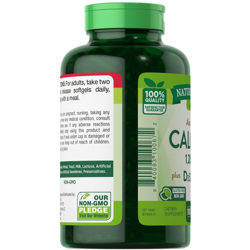 Nature's Truth Absorbable Calcium 1200mg with Vitamin D3 5000 IU | 120 Softgels, 4 of 5