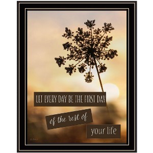 HomeRoots The First Day Black Framed Print Wall Art - 1 of 4