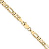 Black Bow Jewelry 4mm 14k Yellow Gold Solid Flat Figaro Chain Bracelet - 2 of 4