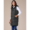 INSPIRE CHIC Women's Long Casual Sleeveless Zippered Hooded Down Puffer Vest - 3 of 4