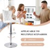 PAGED Velvet Swivel Bar Stools Set of 2, Height Adjustable Bar Chairs with Metal Footrest, Modern Dining Chairs for Kitchen Island - 4 of 4