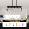 31.5'' Pendant Light, Height Adjustable 5-Light Hanging Lamp, Industrial Metal Chandelier for Kitchen Island, Dining Room, Foyer, Black - 3 of 4