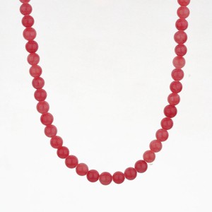Bearfruit Jewelry Sterling Silver Aeri Sunset Pink Quartz with Heart Clasp Necklace - 1 of 4