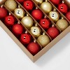 50ct Shatter-Resistant Round Christmas Tree Ornament Set - Wondershop™ - 3 of 3