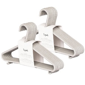 3 Sprouts Kids & Baby Wheat Straw Plastic Hangers 30 pack - Gray - 1 of 4