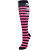 CTM Women's Gothic Skull Striped Knee-High Socks (1 Pair) - 2 of 4