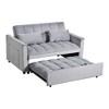 TUYOHW 3-in-1 Convertible Sleeper Sofa Bed,Modern Pull Out Couch with Adjustable Backrest & Storage Pockets,Velvet Loveseat for Living Room - 3 of 4