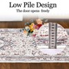 Acekool Washable Runner Rug 9x12, Low-Pile Oriental Floral Vintage Design, Non-Skid, Soft Carpet for Hallway, Bedroom, Kitchen – Pink - 3 of 4