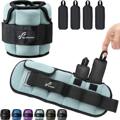 Sportneer Adjustable Ankle Weights for Women and Men：1 Pair 1 2 3 4 6 7 8 10 lbs