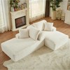 Dolonm 78.8" Double Sofa, Compressed Boneless Sofa Made of Corduroy, Requires No Installation,for Living Rooms Bedrooms - 3 of 4