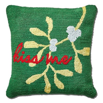 tagltd 18" x 18" Kiss Me Mistletoe Pillow