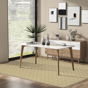 Modern Washable Area Rug, Non Slip Stain Rsistant Braided Print Carpet, Throw Mat for Bedroom Living Room Dining Room Home Decor - 1 of 4