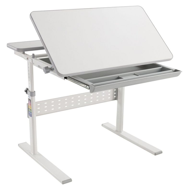 Mount-It! Height Adjustable Desk for Kids, Children's Workstation with Tilting Desktop and Drawer For Storage, Writing, Drawing, Reading & Studying, 2 of 11