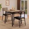 3 Pcs Dining Table Set for 2,with Storage Rack,Space Saving Dining Table & 2 Padded Chairs,Kitchen Table & Chairs Set for Small Space - 3 of 4