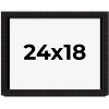 PosterPalooza | Modern Shadow Box 1" Depth Black Picture Frame - UV Acrylic, Backing Board, Hanging Hardware - 2 of 4