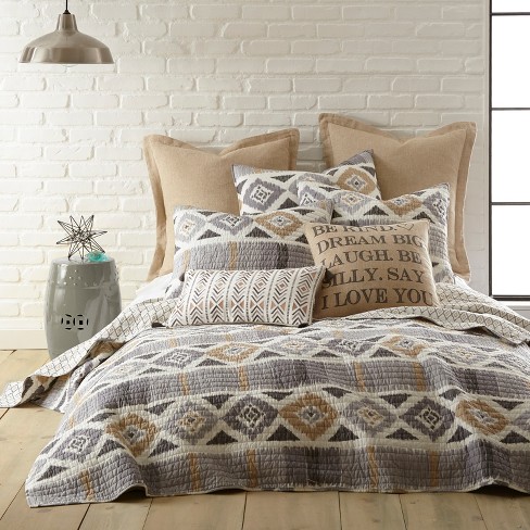 Light Grey Velvet Full/queen Quilt Set - Levtex Home : Target