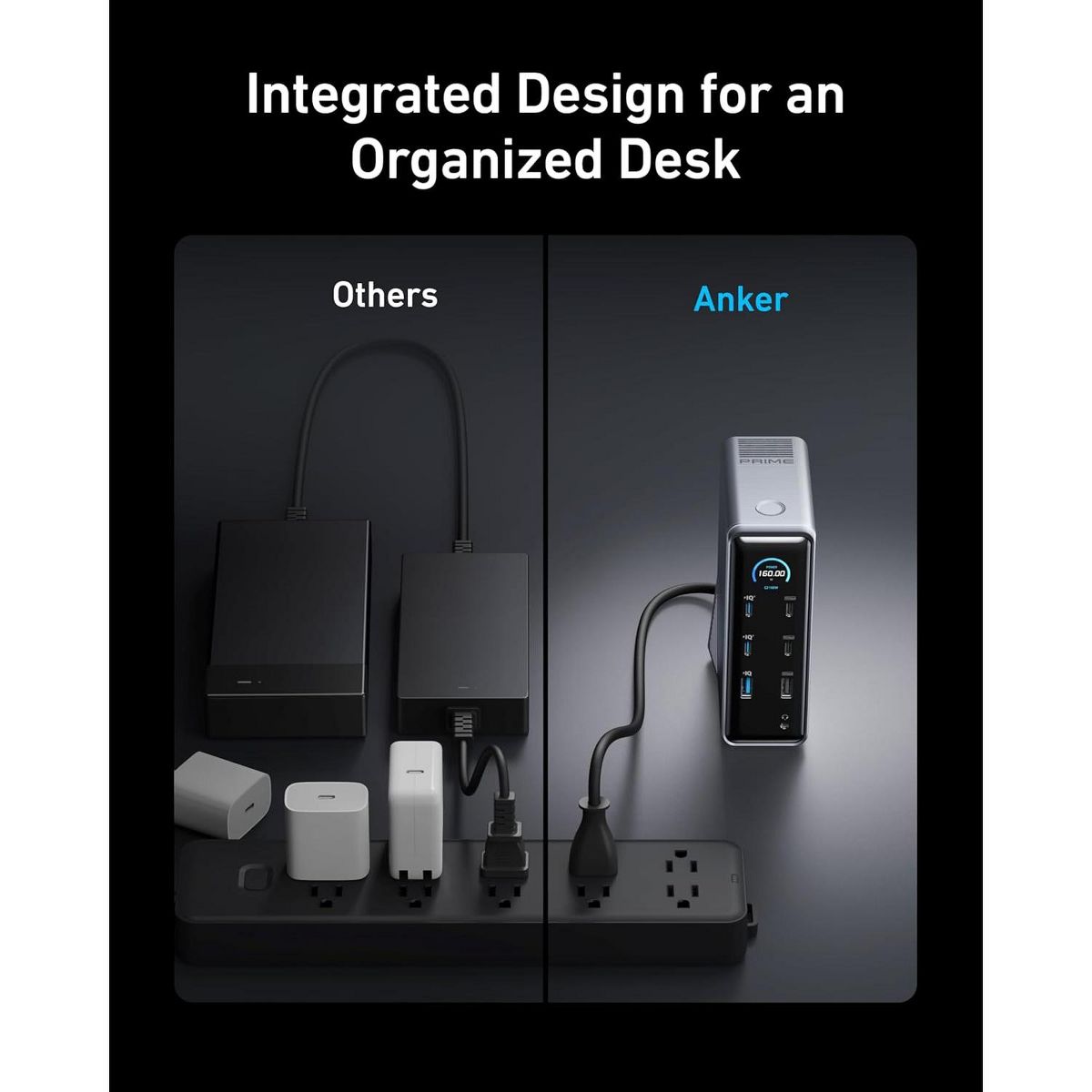 Anker Prime Docking Station (14-Port, 160W Max Output, 10 Gbps) + Anker Prime Thunderbolt 4 USB-C Cable, (3.3 ft, 240W, 40 Gbps) - thumbnail 4