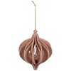 Northlight Champagne Pink Open Cut Glitter Onion Shatterproof Christmas Ornament 5" (127mm) - 3 of 4