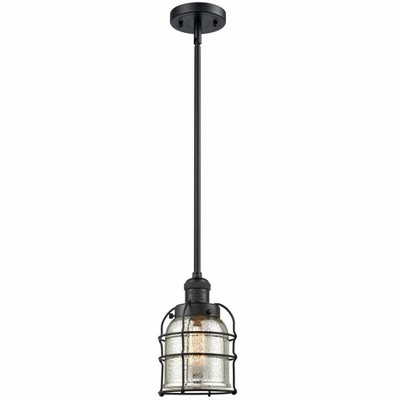 Bell Cage - 1 Light Mini Pendant In Traditional Style-9 Inches Tall and 6 Inches Wide
