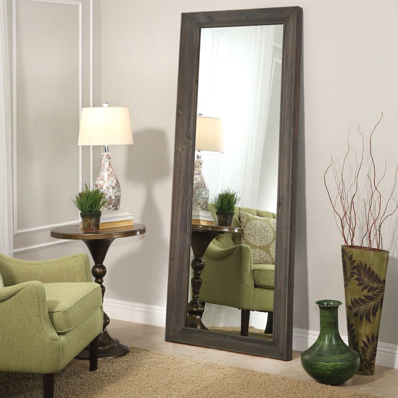 Cybill 64"x21" Distressed Wood Full Length Mirror with Stand  - The Pop Home, 1 of 6